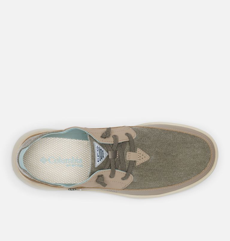 Men's PFG Boatside Relaxed Shoe, Color: Wet Sand, Crushed Blue, image 4