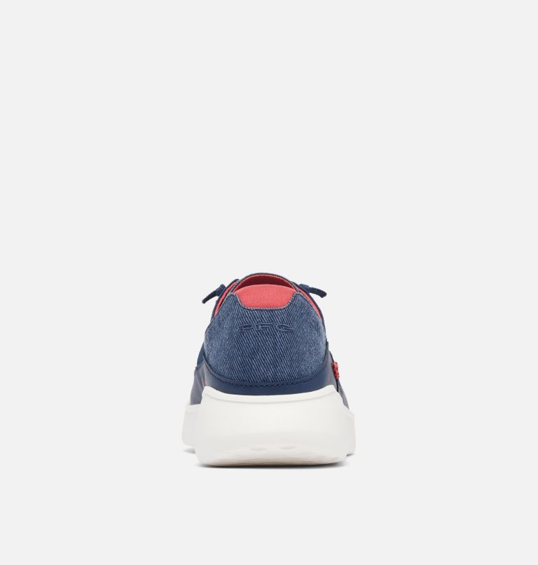Men's Boatside Relaxed PFG Shoe, Color: Collegiate Navy, Sunset Red, image 2