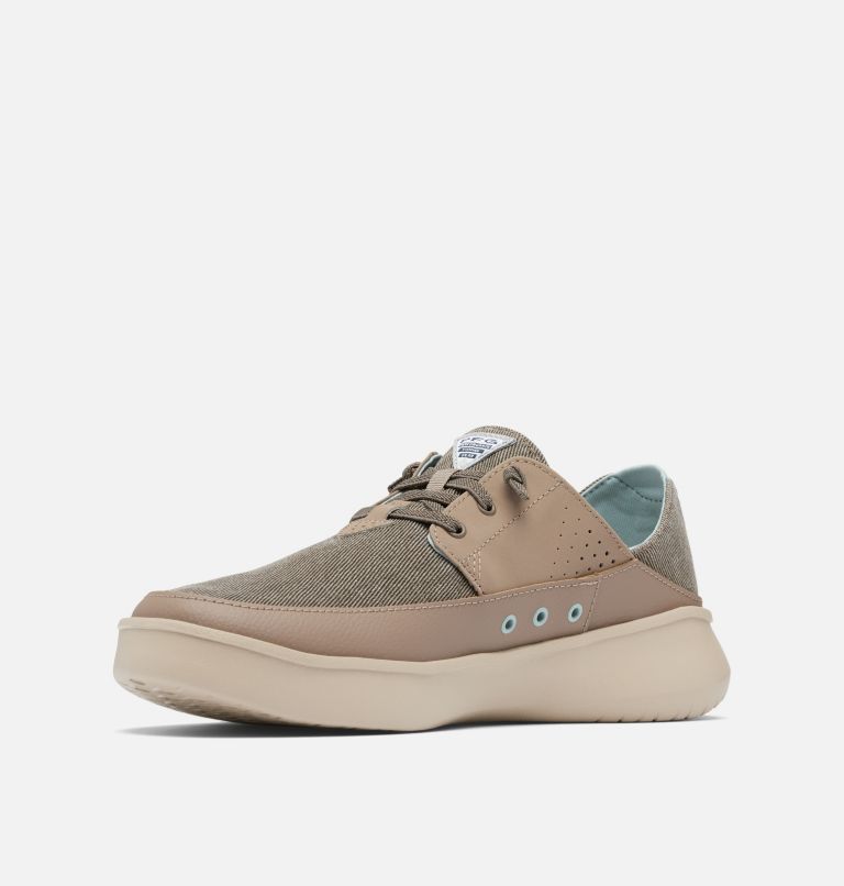 Men's PFG Boatside Relaxed Shoe - Wide, Color: Wet Sand, Crushed Blue, image 7