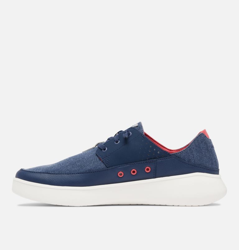 Thumbnail: Men's PFG Boatside Relaxed Shoe - Wide, Color: Collegiate Navy, Sunset Red, image 5