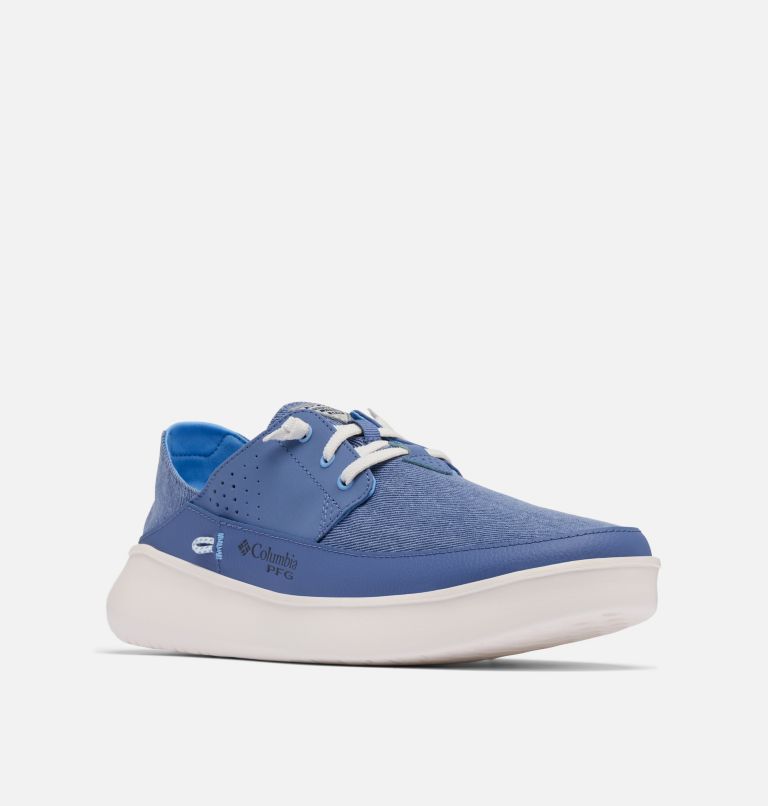Men's PFG Boatside Relaxed Shoe - Wide, Color: Bluebell, White Cap, image 2
