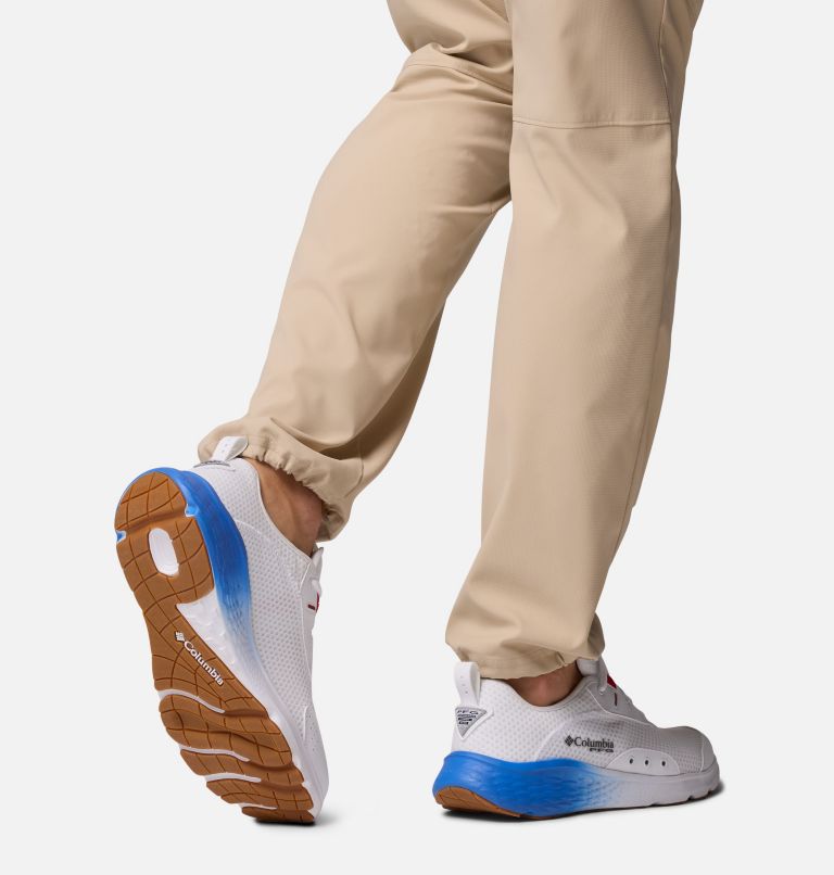 Men's PFG Castback Shoe, Color: White, Vivid Blue, image 10