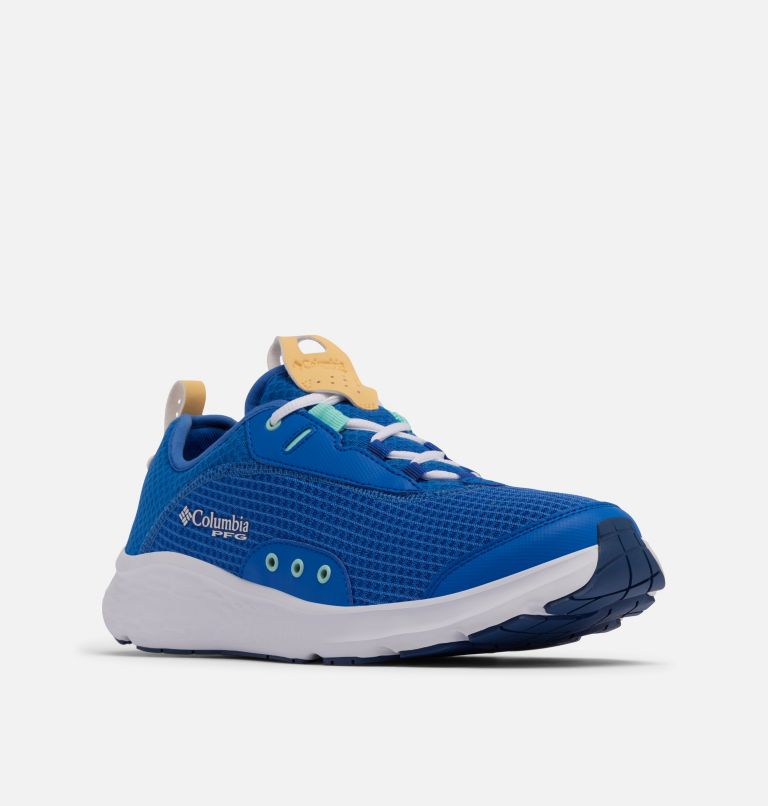Men's PFG Castback Shoe, Color: Vivid Blue, Cocoa Butter, image 2