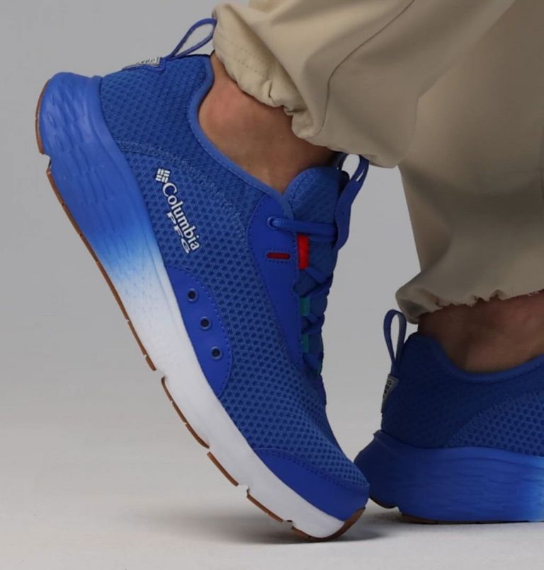 Men's PFG Castback Shoe, Color: Vivid Blue, Red Spark 