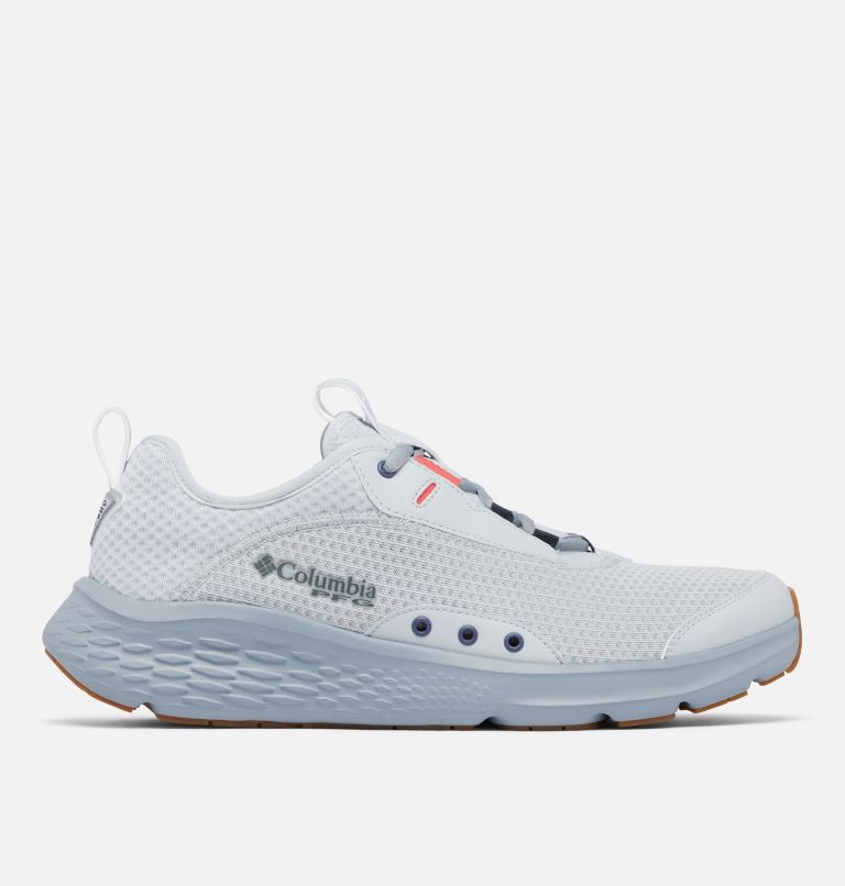 Men's PFG Castback Shoe - Wide, Color: Cirrus Grey, Sunset Red, image 1