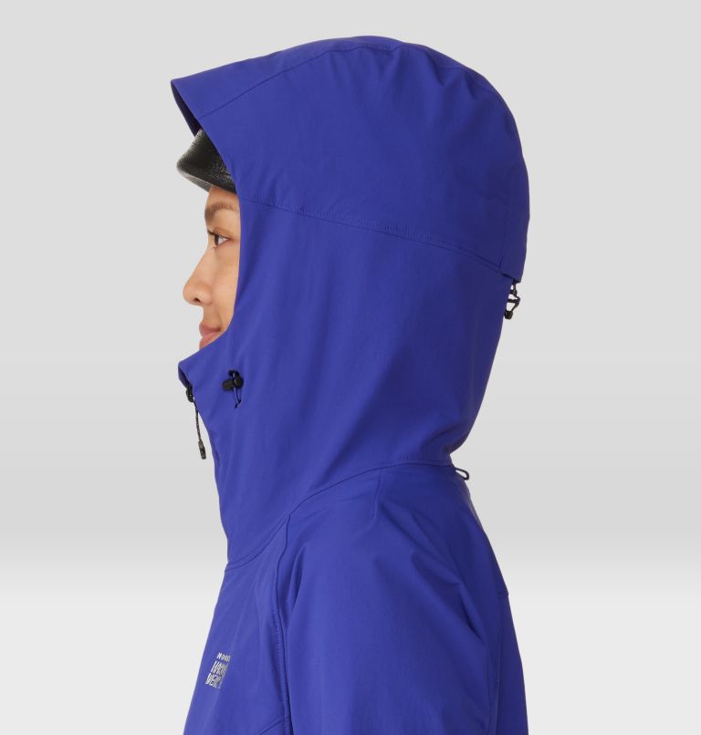 Blue hooded parka best sale