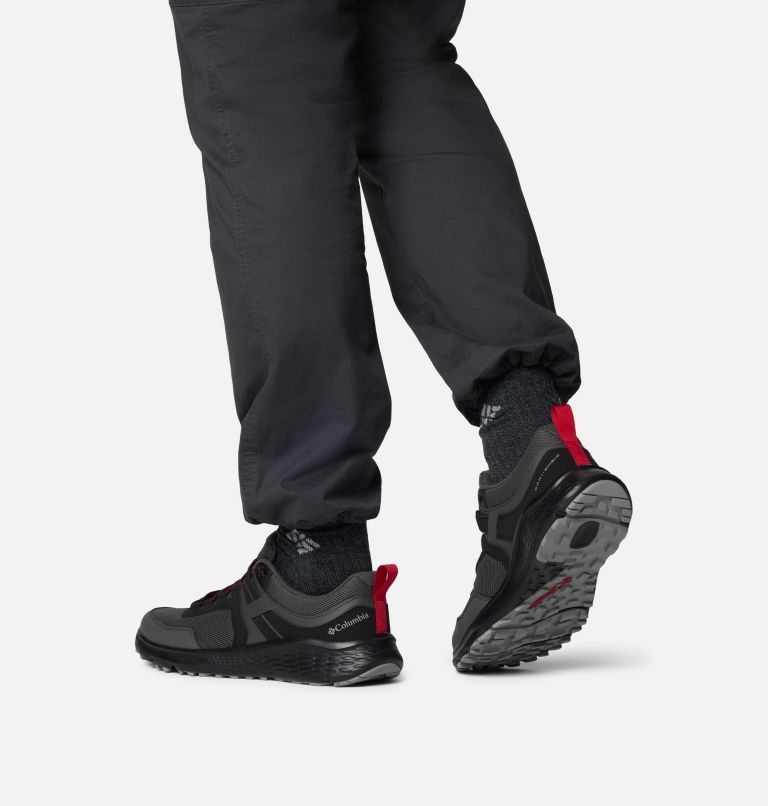 Men's Konos Low Shoe, Color: Dark Grey, Mountain Red, image 10