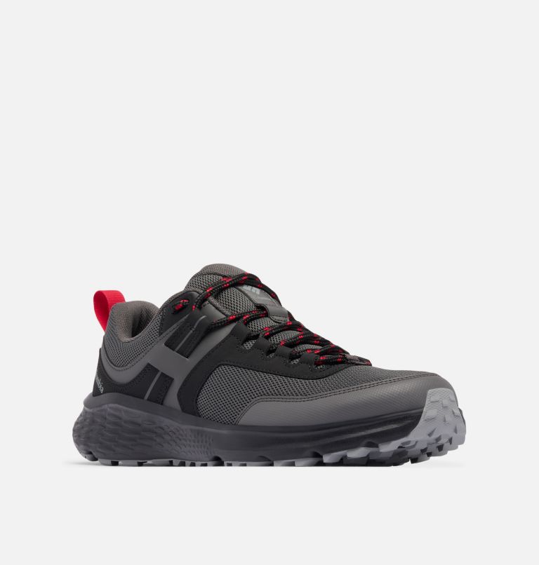 Men's Konos Low Shoe, Color: Dark Grey, Mountain Red, image 3
