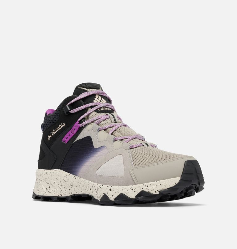 Women's Peakfreak Hera Mid OutDry Shoe, Color: Flint Grey, Berry Patch, image 3