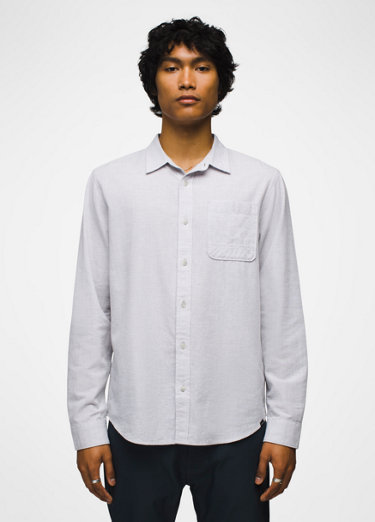 PraNa plaid button shirt Men's Medium Tamarack Henna Organic Cotton Rust  Brown