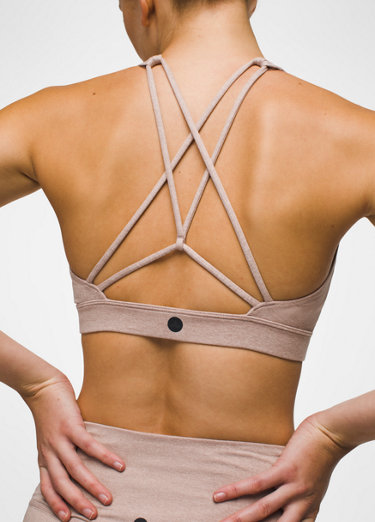 AGONVIN Women's Strappy Longline Yoga Sports Bra Padded Wireless Crop Top  Cami Tank Top Pale Nude XL Plus