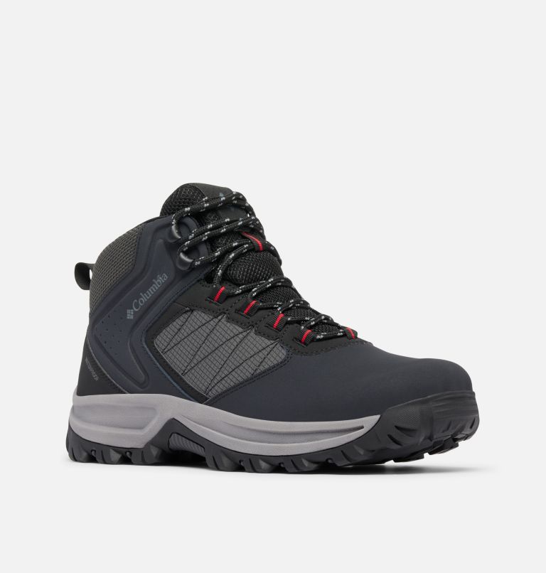 Men's Transverse Hike Waterproof Shoe, Color: Black, Mountain Red, image 2