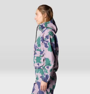 Women's Stryder Full Zip, Color: Blue Pine Blissed Dye Print, image 8