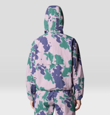 Women's Stryder Full Zip, Color: Blue Pine Blissed Dye Print, image 7