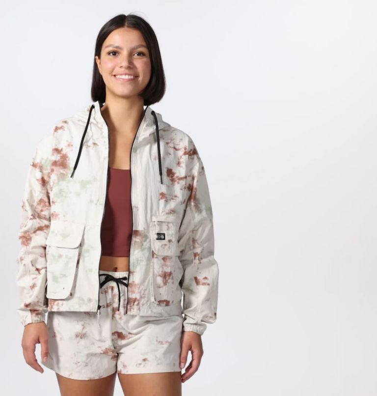 Women's Stryder Full Zip, Color: Dark Quartz Nebula Dye Print