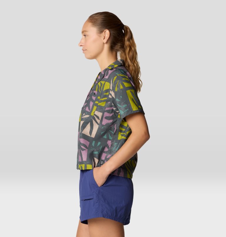 Women's Trail Sender Short Sleeve, Color: Volcanic Meadows Print, image 4