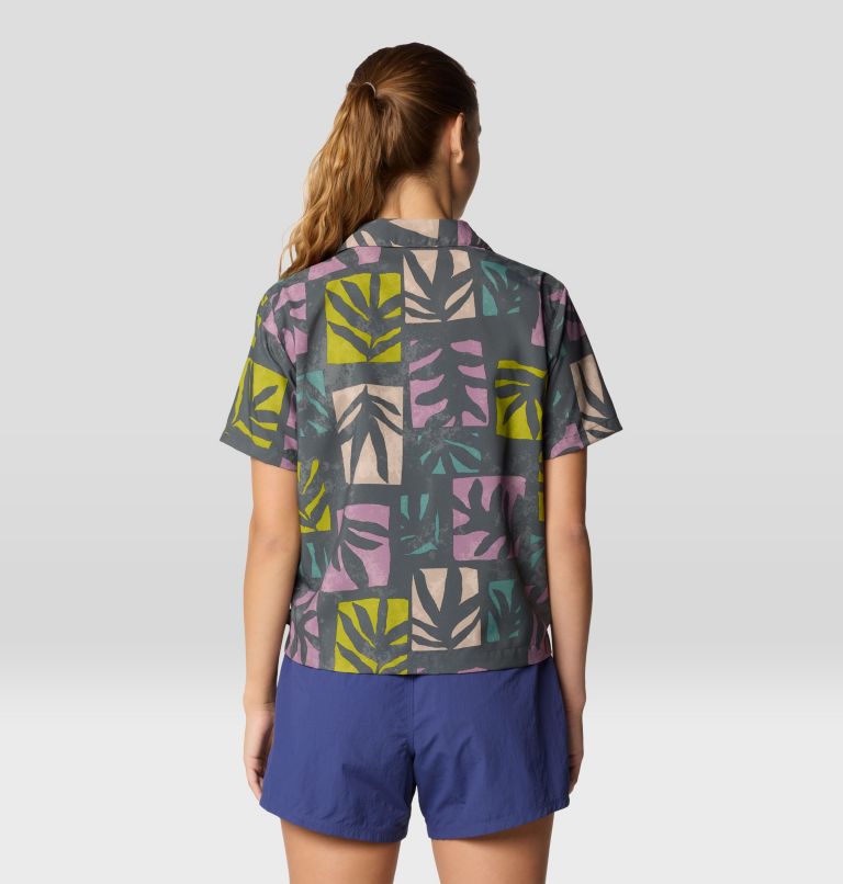 Women's Trail Sender Short Sleeve, Color: Volcanic Meadows Print, image 3
