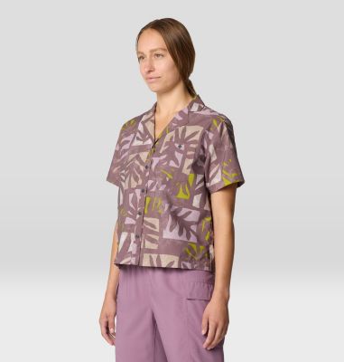 Women's Trail Sender Short Sleeve, Color: Warm Ash Meadows Print, image 7