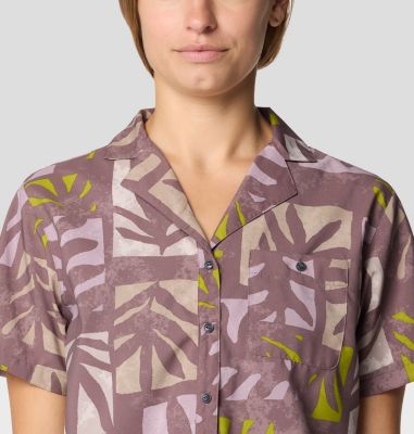 Women's Trail Sender Short Sleeve, Color: Warm Ash Meadows Print, image 8