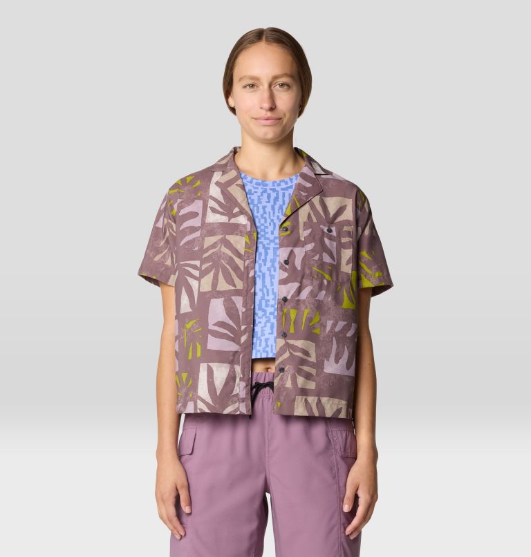 Women's Trail Sender Short Sleeve, Color: Warm Ash Meadows Print, image 5