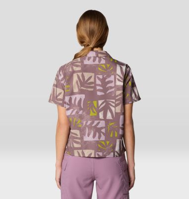 Women's Trail Sender Short Sleeve, Color: Warm Ash Meadows Print, image 6