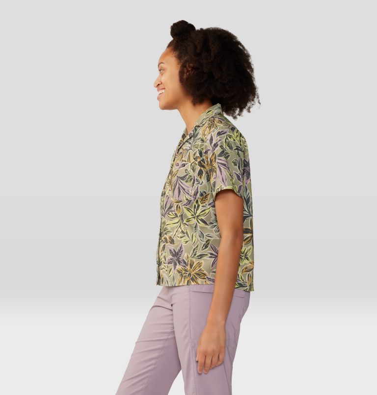 Women's Trail Sender Short Sleeve, Color: Mantis Green Floral Print, image 3