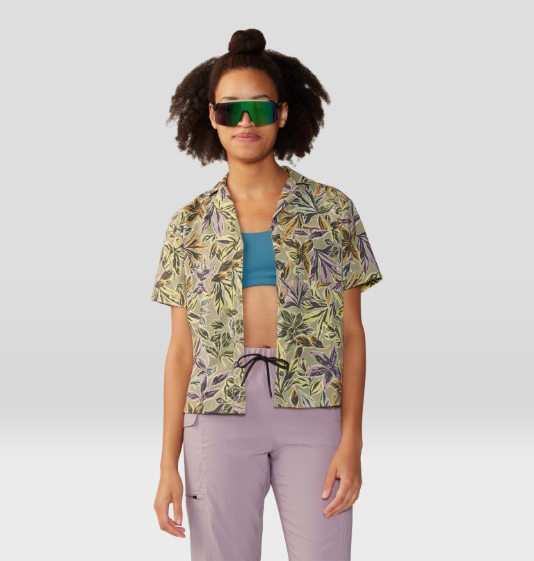 Women's Trail Sender Short Sleeve, Color: Mantis Green Floral Print, image 6