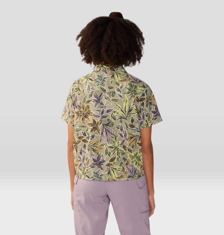 Women's Trail Sender Short Sleeve, Color: Mantis Green Floral Print, image 2