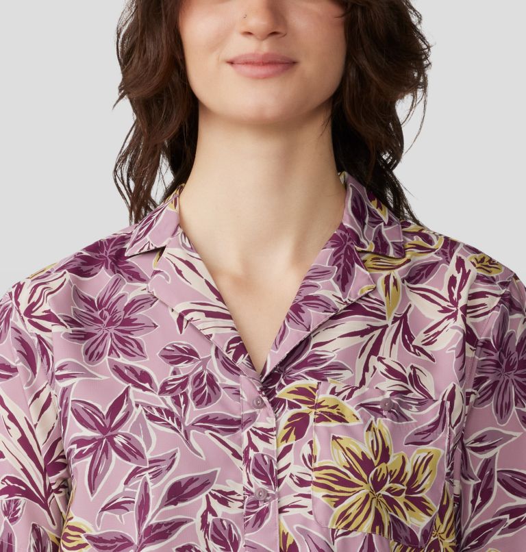 Women's Trail Sender Short Sleeve, Color: Pink Moonstone Floral Print, image 4