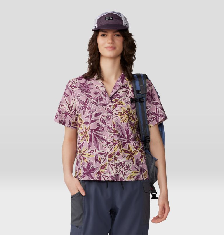 Women's Trail Sender Short Sleeve, Color: Pink Moonstone Floral Print, image 6