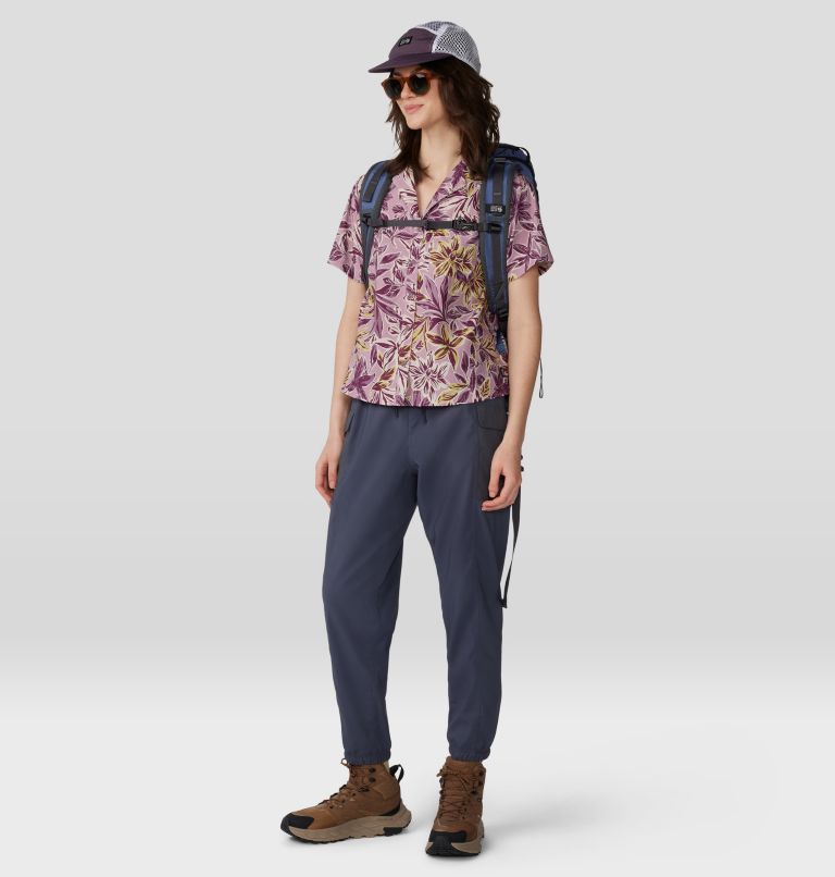 Women's Trail Sender Short Sleeve, Color: Pink Moonstone Floral Print, image 7