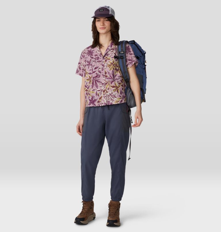 Women's Trail Sender Short Sleeve, Color: Pink Moonstone Floral Print, image 9