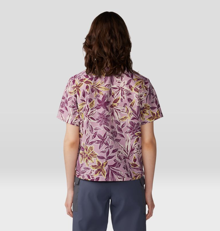 Women's Trail Sender Short Sleeve, Color: Pink Moonstone Floral Print, image 2