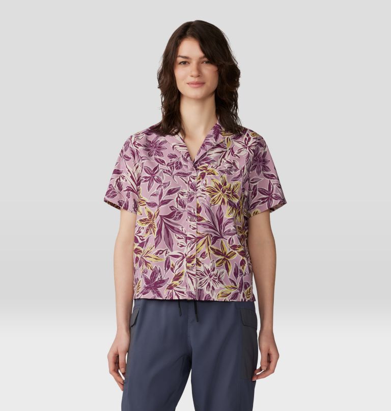 Women's Trail Sender Short Sleeve, Color: Pink Moonstone Floral Print, image 1