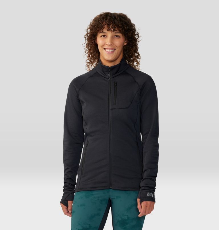 Women's Glacial Trail Full Zip, Color: Black, image 1
