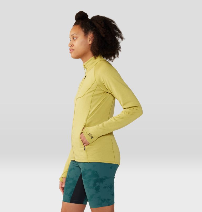 Thumbnail: Women's Glacial Trail Full Zip, Color: Bright Olive, image 3