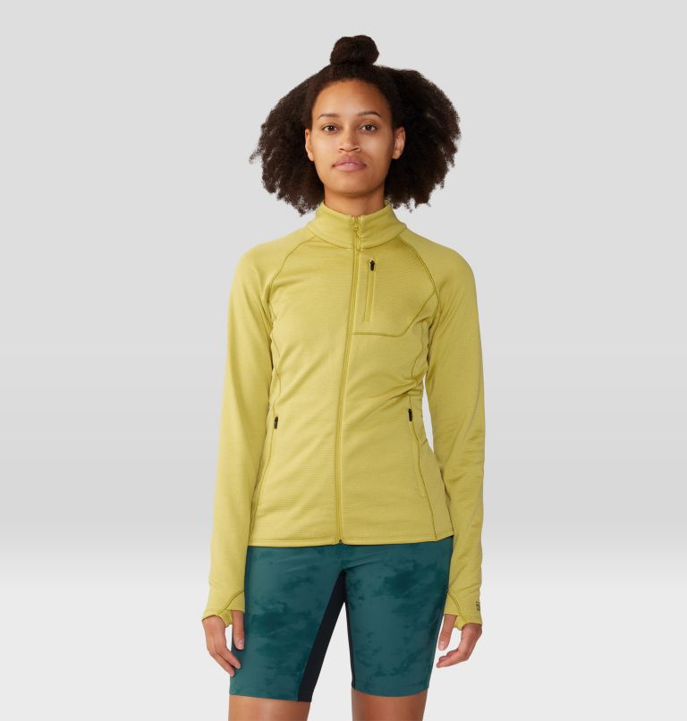 Thumbnail: Women's Glacial Trail Full Zip, Color: Bright Olive, image 1