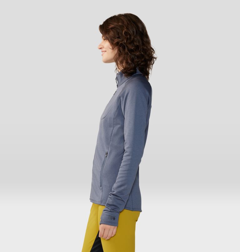 Women's Glacial Trail Full Zip, Color: Blue Slate, image 3