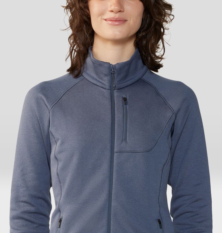 Mountain Hardwear Glacial Trail Full Zip Womens Blue Slate M