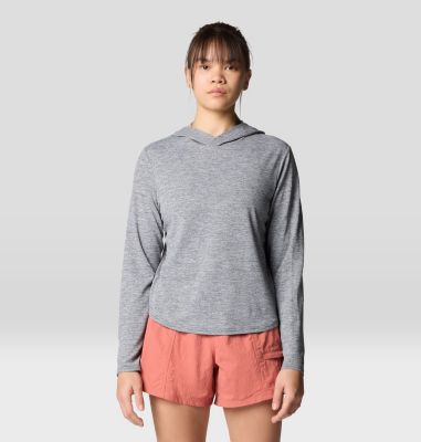 Paramount Outdoors Paramount Outdoors Elements Women's Sunset V-Neck Lightweight Sun Hoodie (Medium, Aquifer Heather) Paramount Outdoors Elements Women's Sunset V-Neck