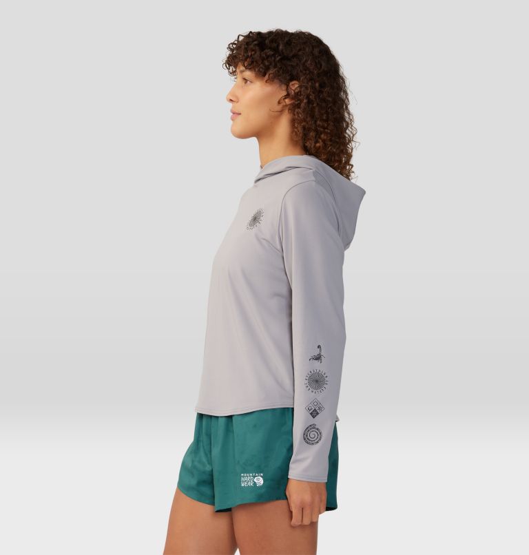 Women's Sunblocker Long Sleeve Hoody, Color: Ashen, image 3