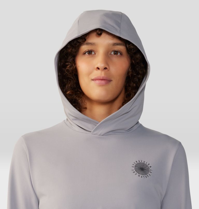 Women's Sunblocker Long Sleeve Hoody, Color: Ashen, image 4
