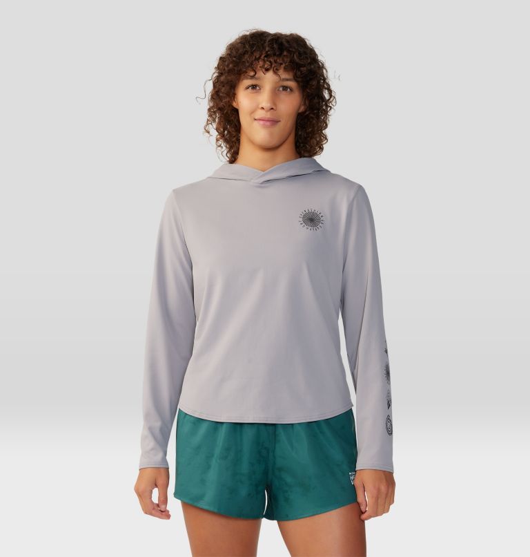 Women's Sunblocker Long Sleeve Hoody, Color: Ashen, image 1