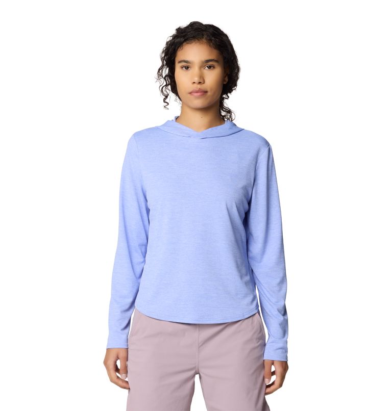 Women's Sunblocker Long Sleeve Hoody | 536 | M, Color: Light Illusion Heather, image 1