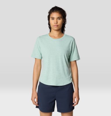 Women's Sunblocker Short Sleeve, Color: Mineral Spring Heather, image 1