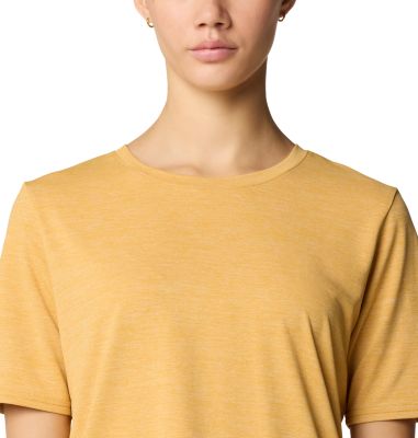 Women's Sunblocker Short Sleeve, Color: Sundown Gold Heather, image 16