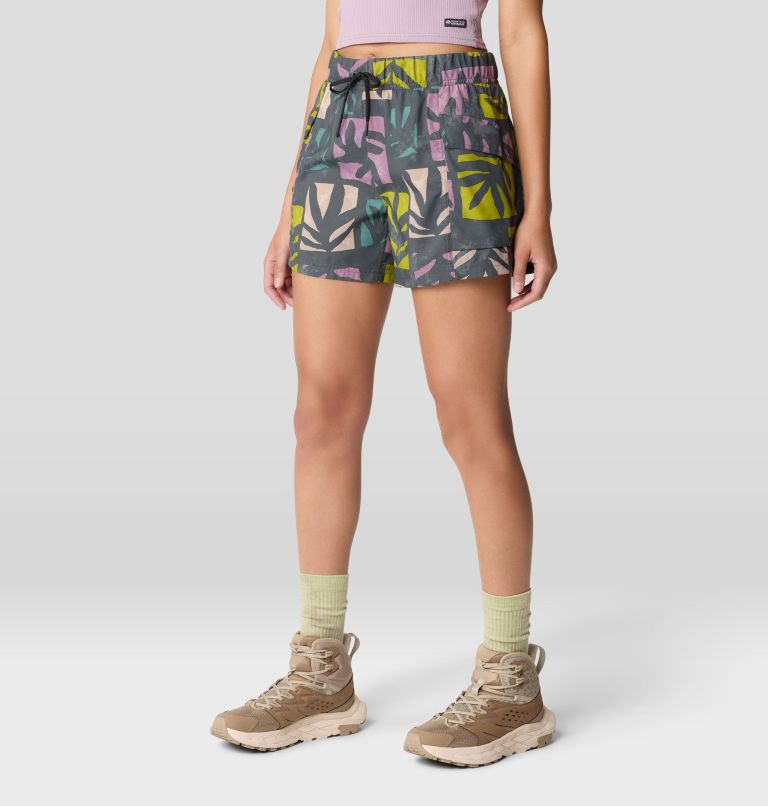 Women's Trail Sender Short, Color: Volcanic Meadows Print, image 5