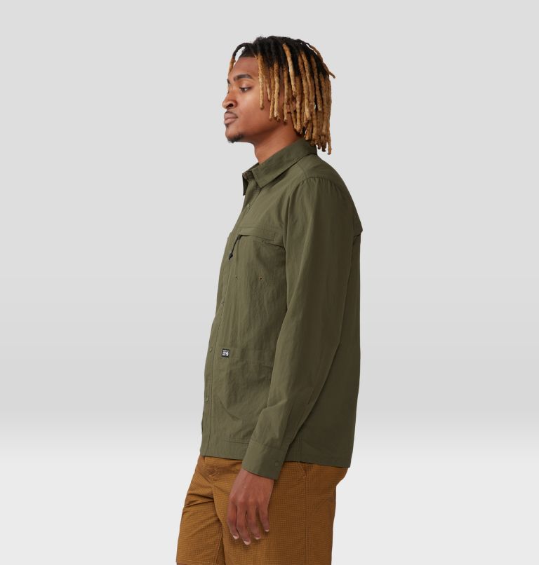 Men's Stryder Long Sleeve Shirt, Color: Dark Pine, image 3