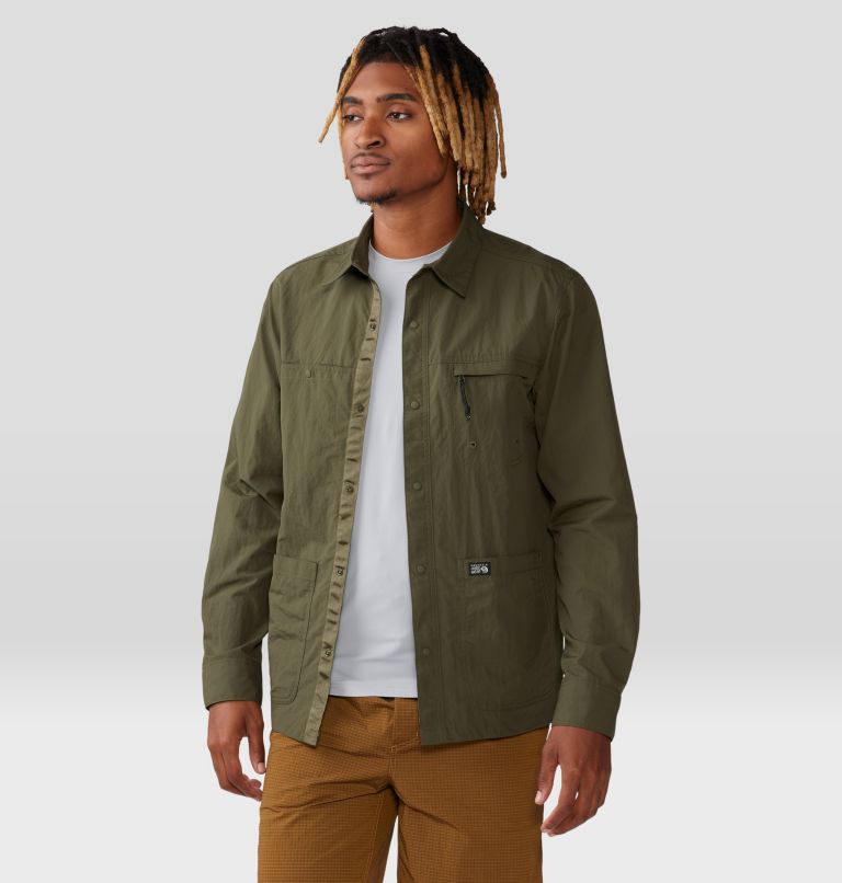 Men's Stryder Long Sleeve Shirt, Color: Dark Pine, image 7