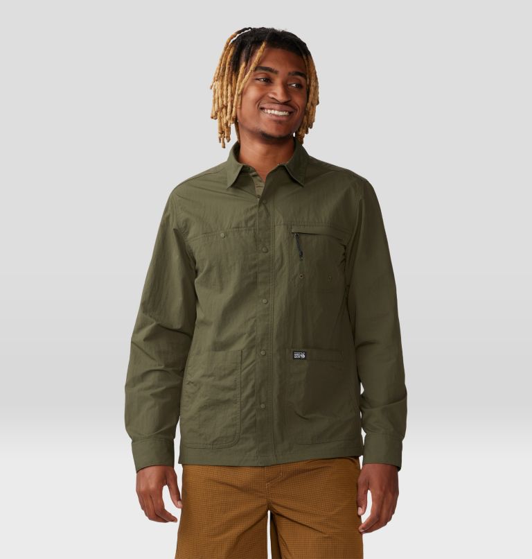 Men's Stryder Long Sleeve Shirt, Color: Dark Pine, image 1